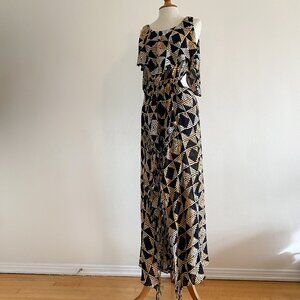 Indah Cut Out Maxi Dress Tribal Print XS